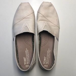Cream colored Toms (worn once)